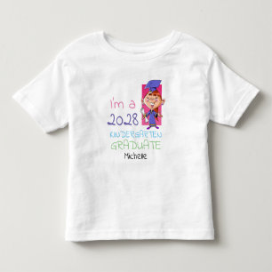 Camiseta Infantil Formatura No Jardim De Infância Menina Desenho Ani