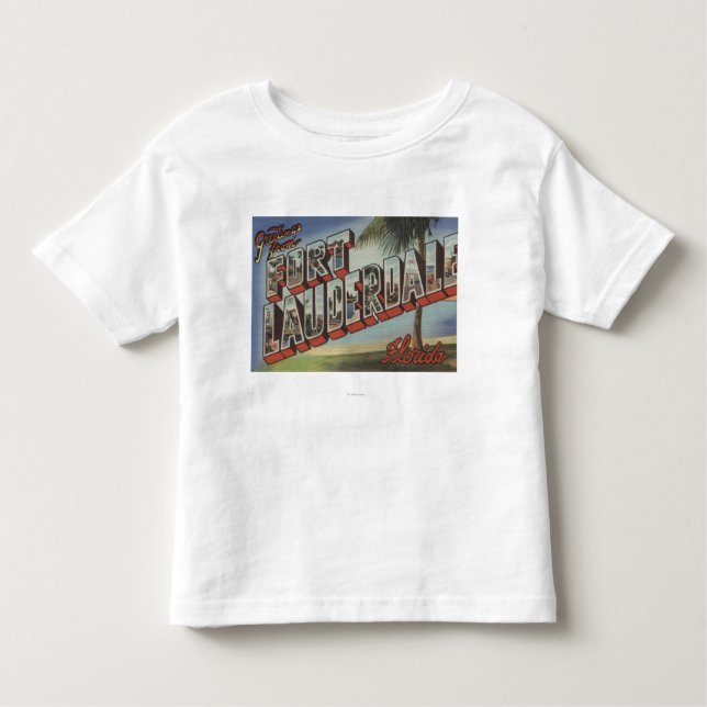 Camiseta Infantil Fort Lauderdale, Florida - grandes cenas da letra (Frente)
