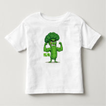 Forte Veggies Club-Flexível Brócolis Funny Cartoon