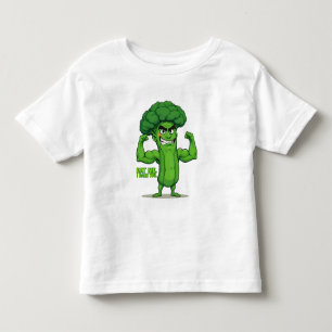 Camiseta Infantil Forte Veggies Club-Flexível Brócolis Funny Cartoon
