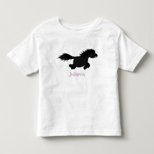 Camiseta Infantil Foto de desenho animado de Shetland em circulação