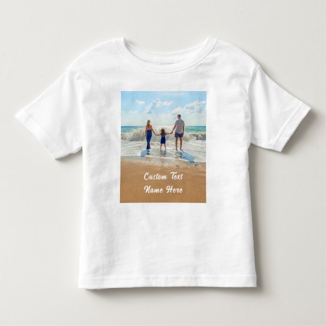 Camiseta Infantil Foto personalizada Baby T-Shirt Suas fotos e texto (Frente)