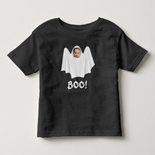 Camiseta Infantil Foto personalizada fantasma boo assustador Feliz D