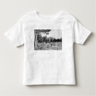 Camiseta Infantil Fotografia dos nadadores da praia do lago diamond,