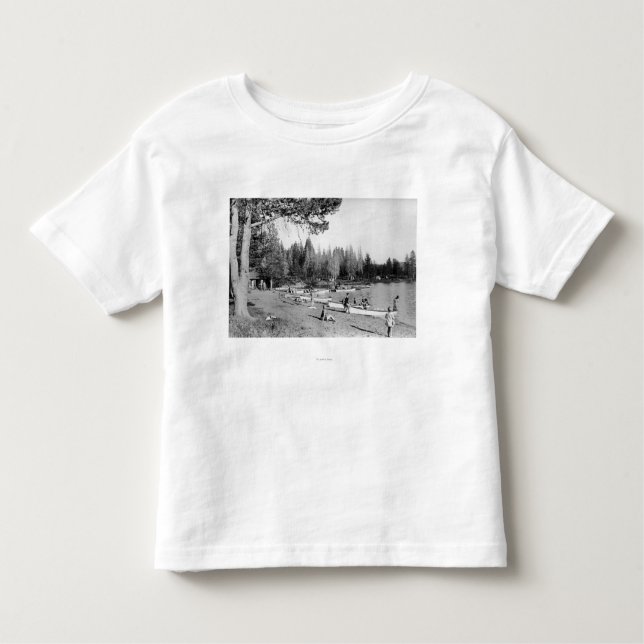 Camiseta Infantil Fotografia dos nadadores da praia do lago diamond, (Frente)