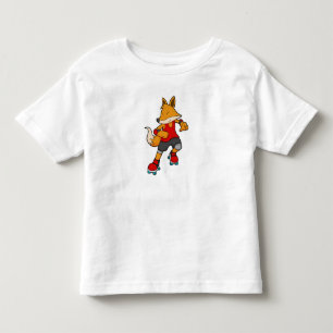 Camiseta Infantil Fox como Patinador com skates Roller