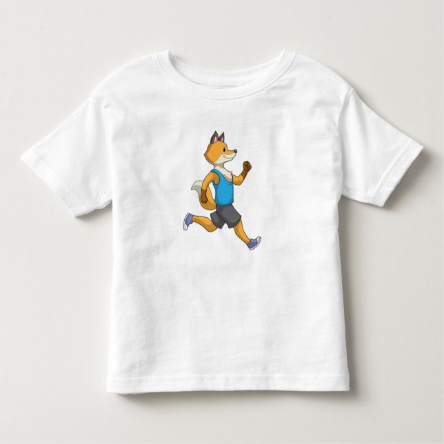 Camiseta Infantil Fox como Runner em Execução (Frente)
