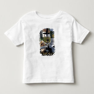 Camiseta Infantil França, Borgonha, Chablis. Vinho local e