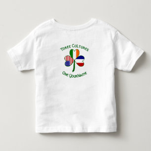 Camiseta Infantil França Irlanda EUA Trevo Bandeira Personalizada