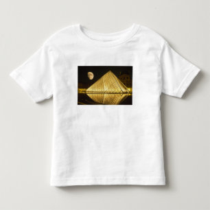 Camiseta Infantil França, Paris, Museu do Louvre, Noturno