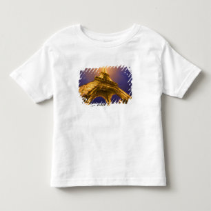 Camiseta Infantil França, Paris. Olhando para cima a partir da base