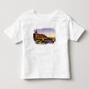 Camiseta Infantil França, Paris, Rio Sena e Conciergerie em