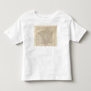 Camiseta Infantil France dividiu-se em círculos e em departamentos
