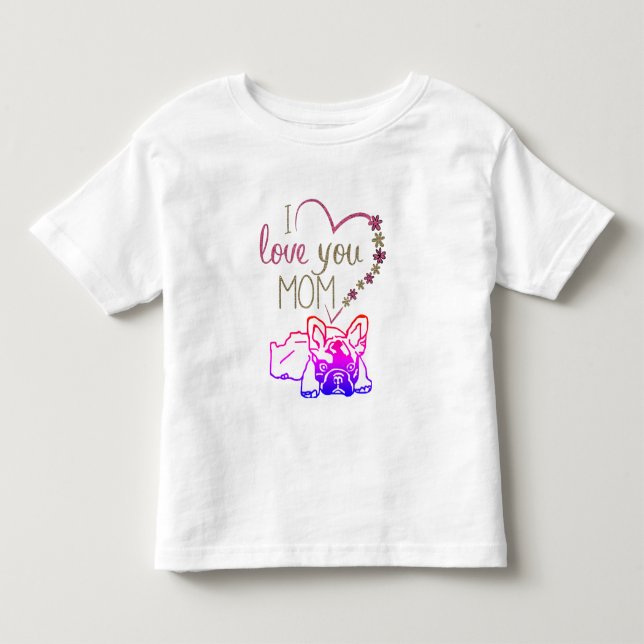 Camiseta Infantil Französische Bulldoggen T-Shirt (Frente)