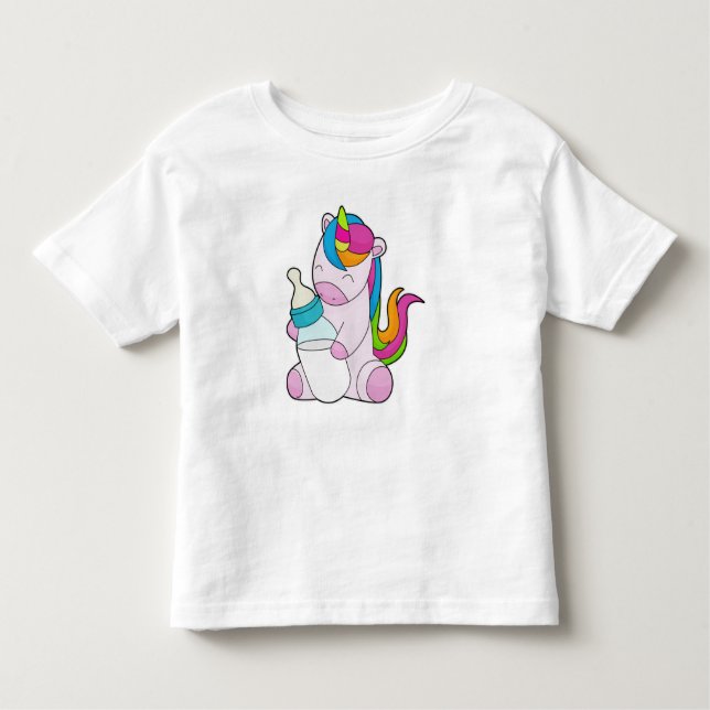 Camiseta Infantil Frasco de leite Unicorn (Frente)