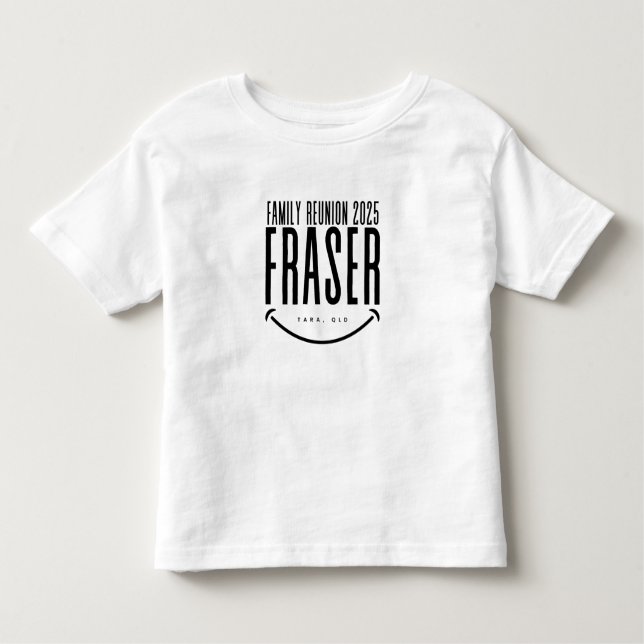 Camiseta Infantil Fraser Family Reunion 2025 Design 6 ToddlerT-Shirt (Frente)