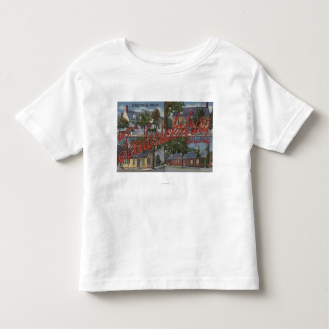 Camiseta Infantil Fredericksburg, Virgínia - grandes cenas da letra (Frente)