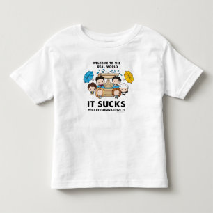 Camiseta Infantil FRIENDS™   Bem-vindo ao Mundo Real Chibi
