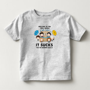 Camiseta Infantil FRIENDS™   Bem-vindo ao Mundo Real Chibi