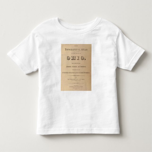 Camiseta Infantil Frontispício de um atlas topográfico (Frente)
