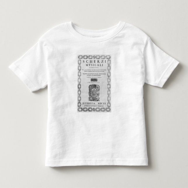 Camiseta Infantil Frontispício 'dos Scherzi Musicali (Frente)