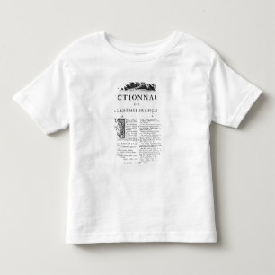 Camiseta Infantil Frontispiece para o dicionário da academia