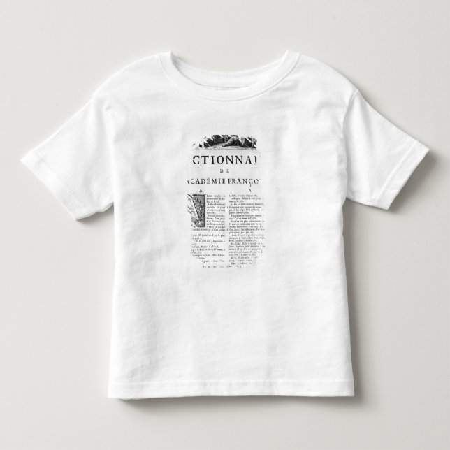 Camiseta Infantil Frontispiece para o dicionário da academia (Frente)