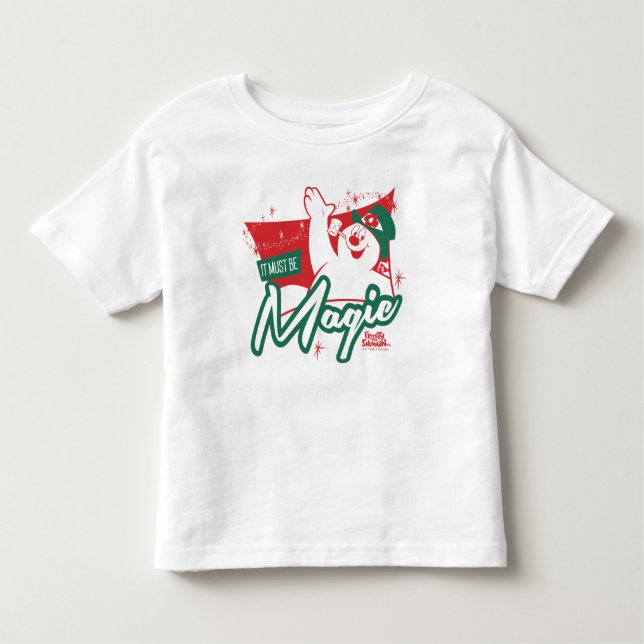 Camiseta Infantil Frosty, o Neve - Deve Ser Magia (Frente)