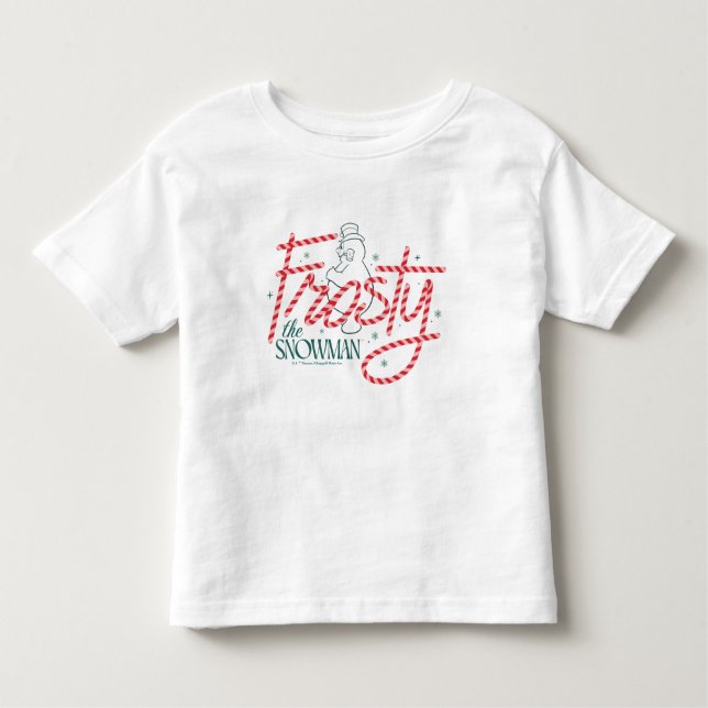 Camiseta Infantil Frosty the Snowman Candy Cane Logo (Frente)