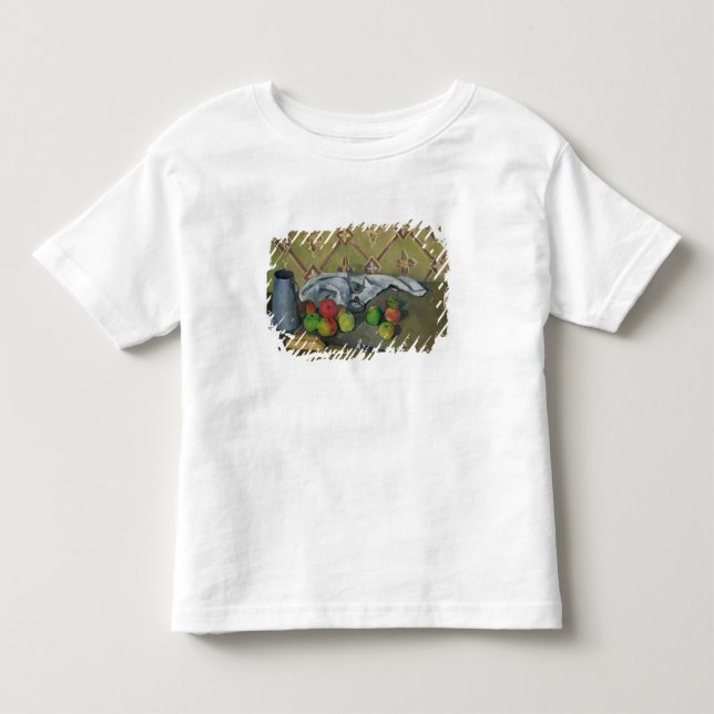 Camiseta Infantil Fruta de Paul Cezanne |, Serviette e jarro de (Frente)