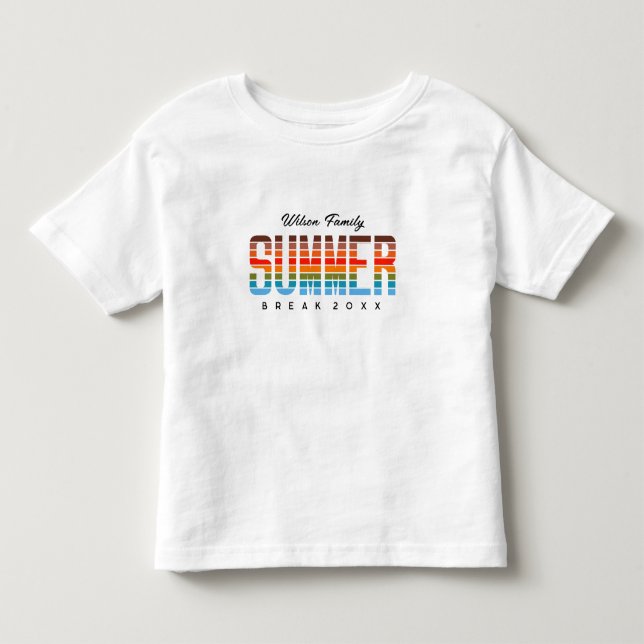 Camiseta Infantil Fun Summer Sunset Beach Family Vacation  (Frente)