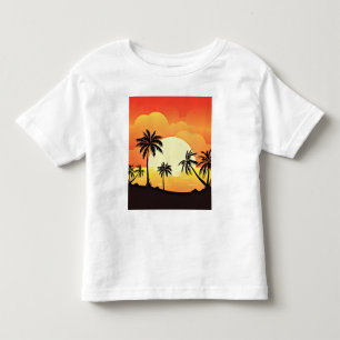 Camiseta Infantil Fundo de Verão com Palmeiras-32134