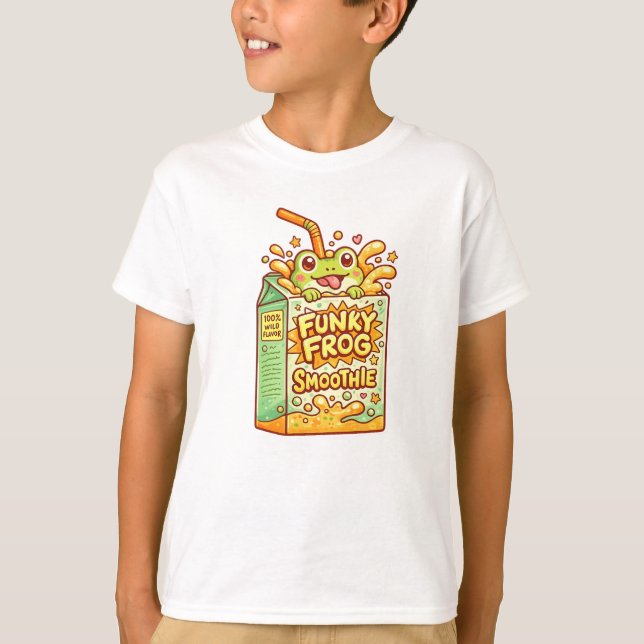 Camiseta Infantil Funky Frog Smoothie (Frente)