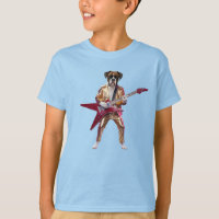 Camiseta Infantil Funny Boxer Rock Star