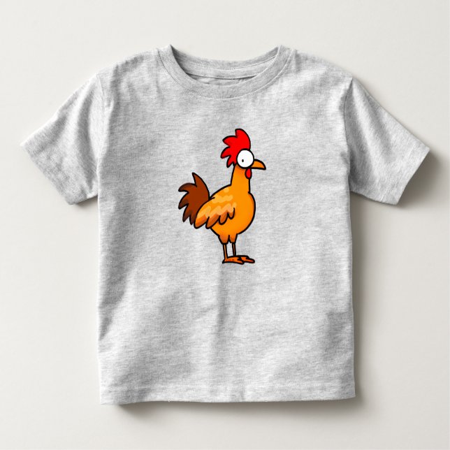 Camiseta Infantil Funny Cartoon Chicken Illustration (Frente)