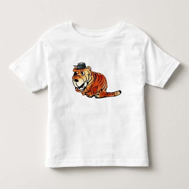 Camiseta Infantil Funny Cartoon Tiger Infant Shirt - Unique Animal B (Frente)