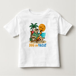 Camiseta Infantil Funny Dog on Vacation T-Shirt | Cute Summer