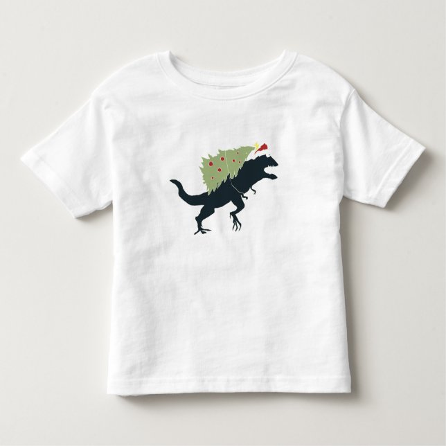 Camiseta Infantil Funny Festive Dino Christmas (Frente)