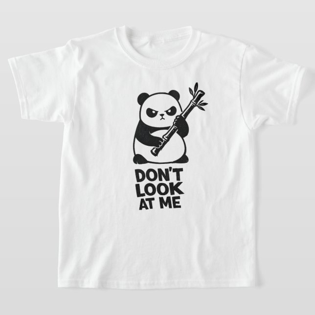 Camiseta Infantil Funny Panda “NÃO OLHE PARA MIM” (Postura )
