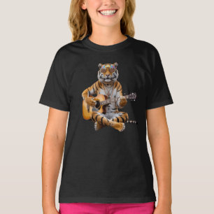 Camiseta Infantil Funny Tiger Rock Star