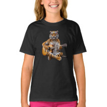 Camiseta Infantil Funny Tiger Rock Star