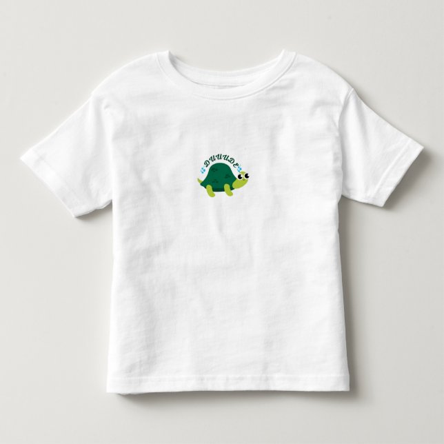 Camiseta Infantil Funny Turtle DUUUDE – Kids Birthday Shirt (Frente)