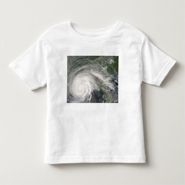 Camiseta Infantil Furacão Gustav sobre Louisiana (Frente)