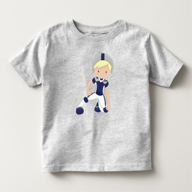 Camiseta Infantil Futebol Americano, Rugby, Menino Bonito, Cabelo Lo (Frente)