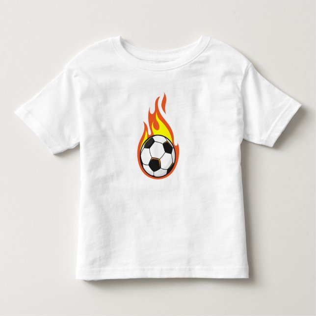 Camiseta Infantil Futebol em Fogo (Frente)