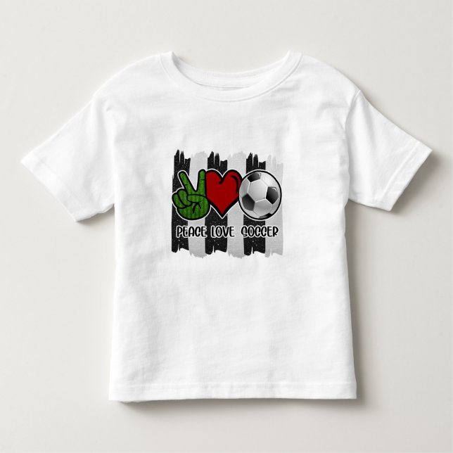 Camiseta Infantil Futebol Peace and Love (Frente)