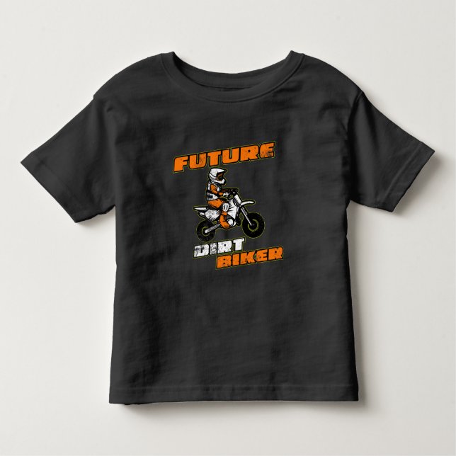 Camiseta Infantil Future Dirt Biker Funny Motocross Gift for Kids (Frente)