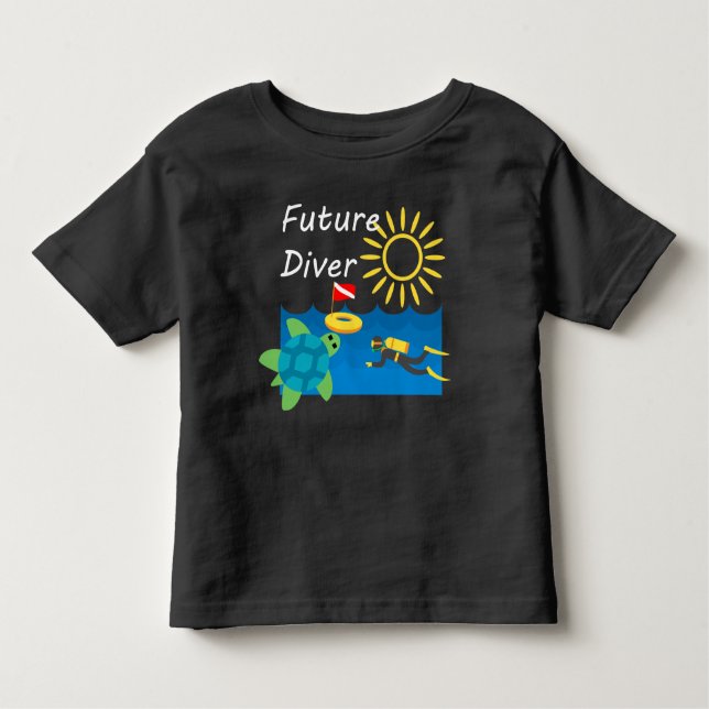 Camiseta Infantil Future Diver Design - Toddler Fine Jersey T-Shirt (Frente)