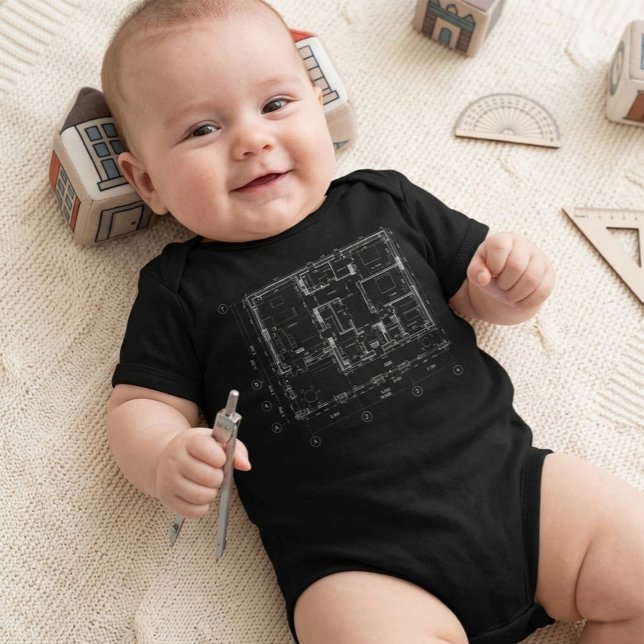 Camiseta Infantil Futuro Arquiteto Blueprint (Criador carregado)