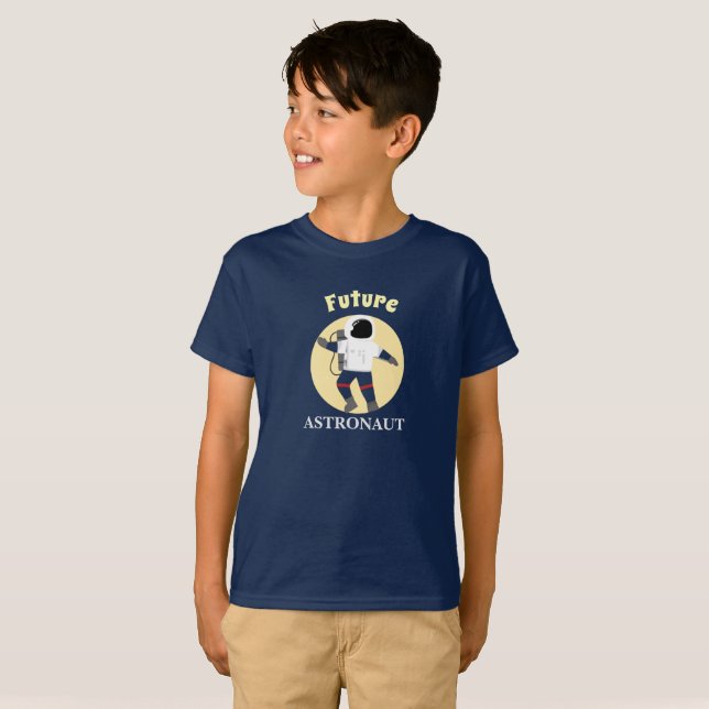 Camiseta Infantil Futuro Astronauta | Tipografia d (Frente Completa)